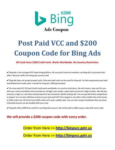 Where to Buy Bing Ads VCC