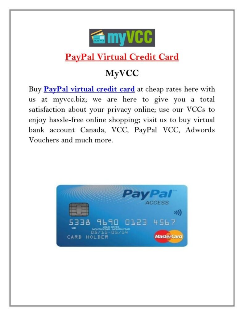 Where to Buy PayPal VCC Online